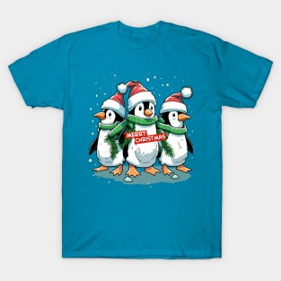 Merry Christmas Penguin Squad T-Shirt